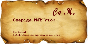 Csepiga Márton névjegykártya