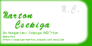 marton csepiga business card